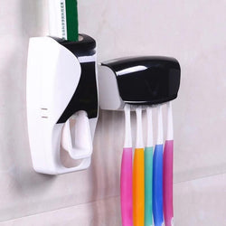 Toothpaste Dispenser Toothbrush Holder