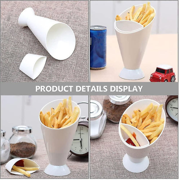 French Fries Holder With Dipping Cup