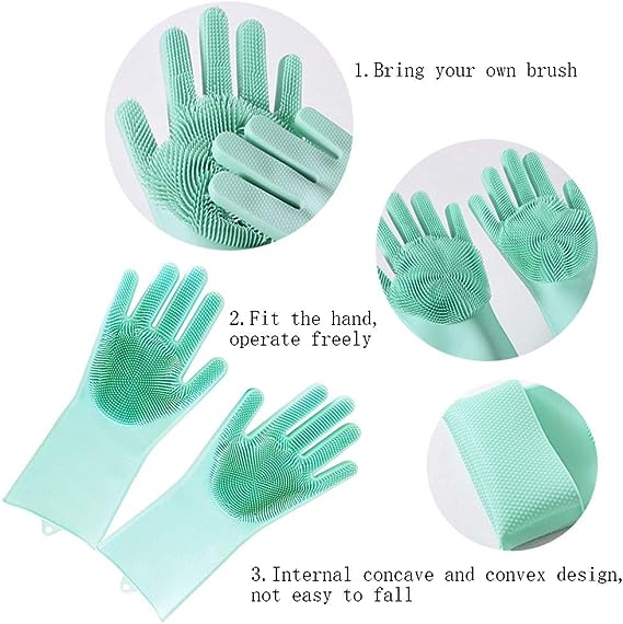 Silicone Cleaning Dishwashing Gloves