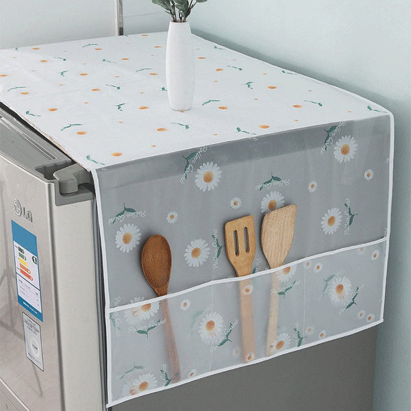 Dust Proof Fridge Cover With Pockets