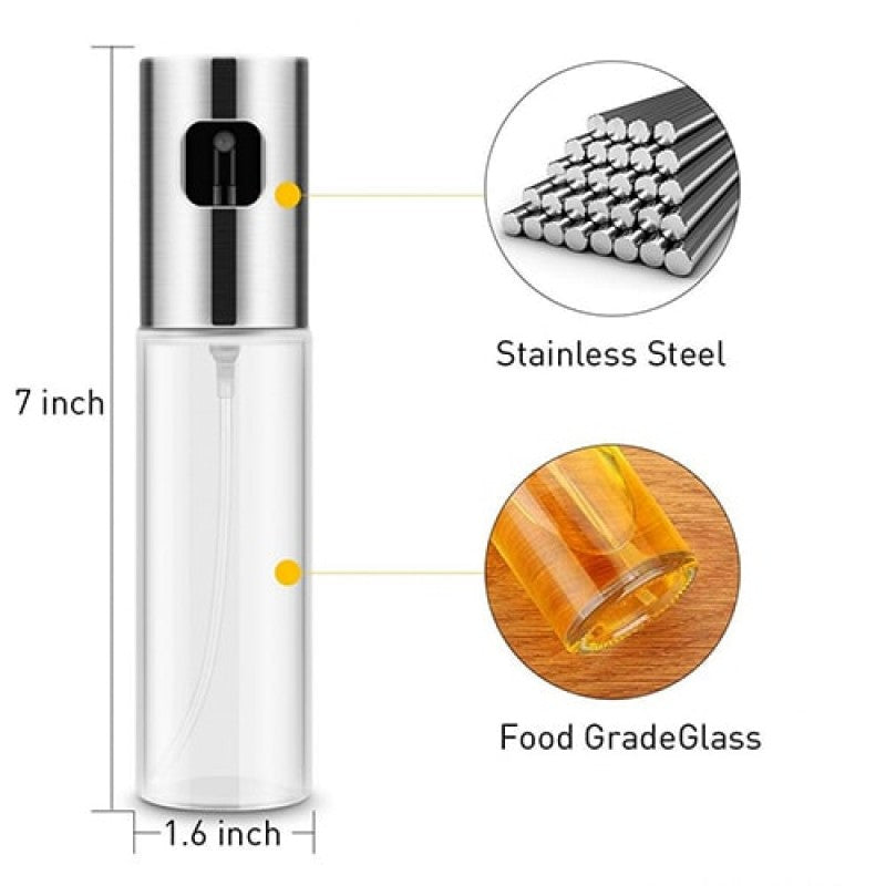 Stainless Steel Oil Spray Bottle 100ML
